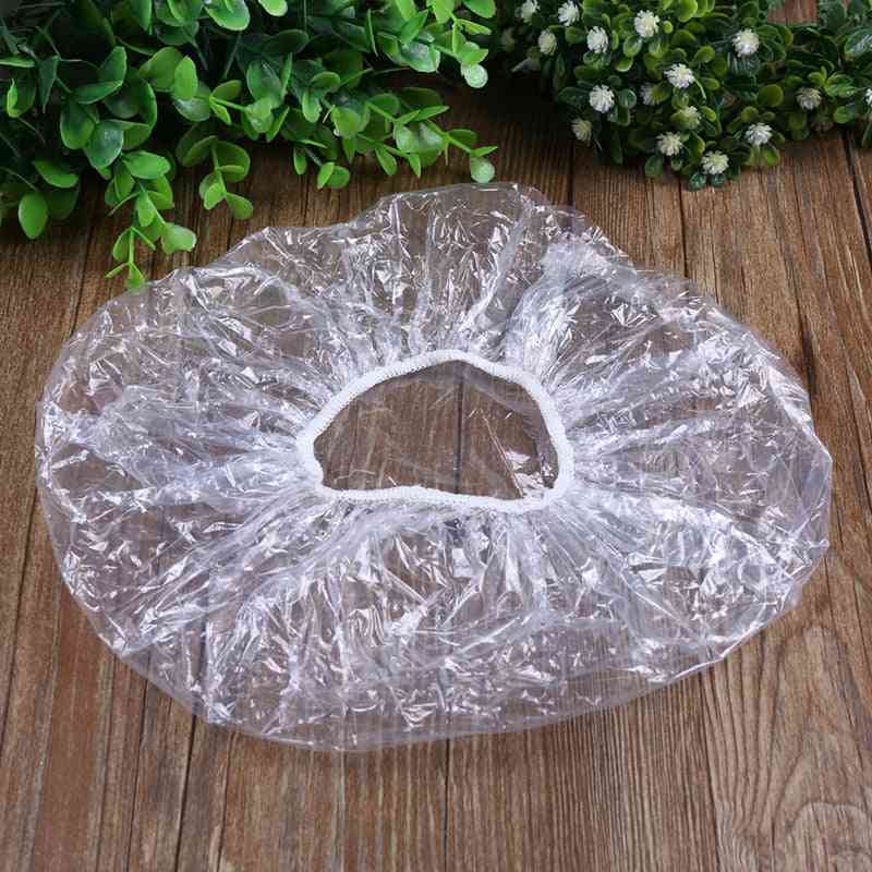 Plastica usa e getta trasparente una tantum copri cuffia per capelli da donna - accessori per attrezzi da bagno per spa