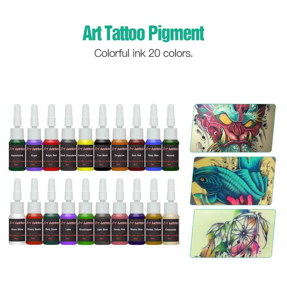 Beginner Tattoo Kit Supplies Equipment Set  - Ink Needle Power Tip Grip