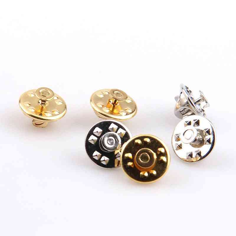 Lapel Pin Butterfly Brooch Clasp - Holder Clutch Diy Buckle Squeeze Badge, Jewelry Accessories