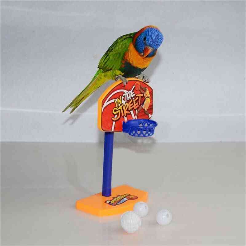 Pet Birds Chew Toy Parakeet Bell Balls Parrot Birdie Basketball Hoop Props Pet Parrot, Pet Products Supplies