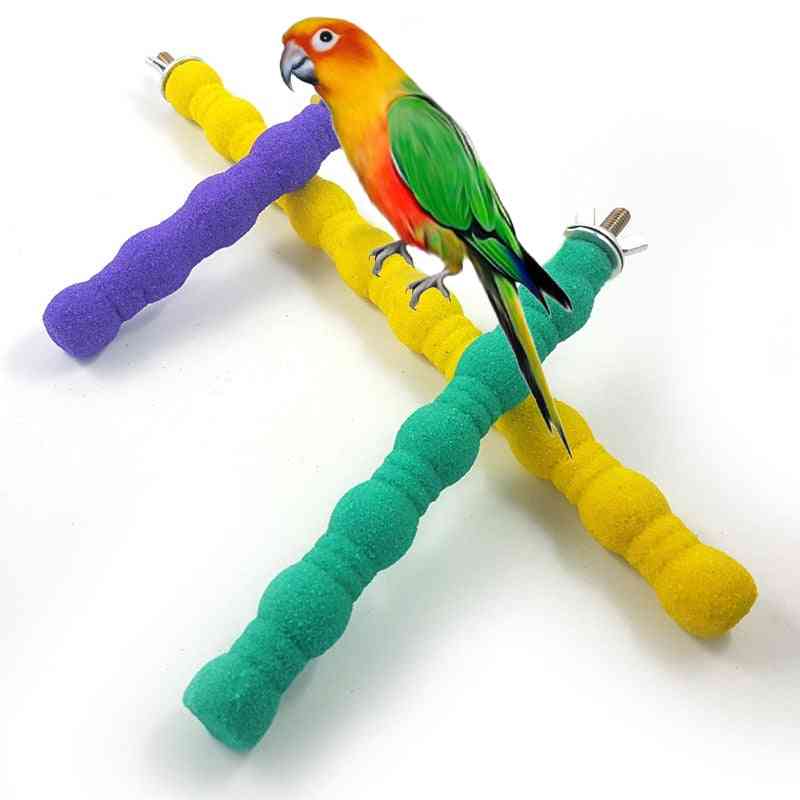 Pet Bird Parrot Chew Grinding Claw Stand Perches Cage Cockatiel Parakeet Hanging Toy