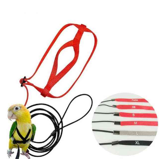 Adjustable Parrots Bird Harness Leash Anti Bite Training Rope Outdoor Flying Harness Leash