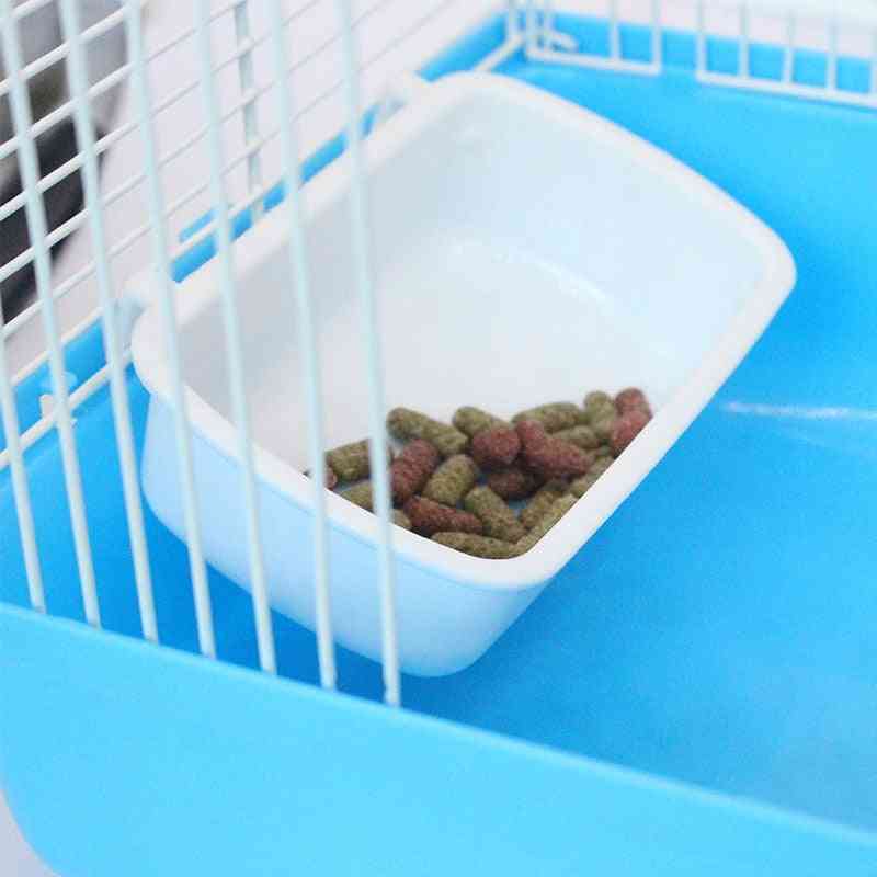 Tigela de comida para animais de estimação pequena gaiola de hamster engate quadrado bebida tigela de água multicolor esquilo alimentador suprimentos para animais