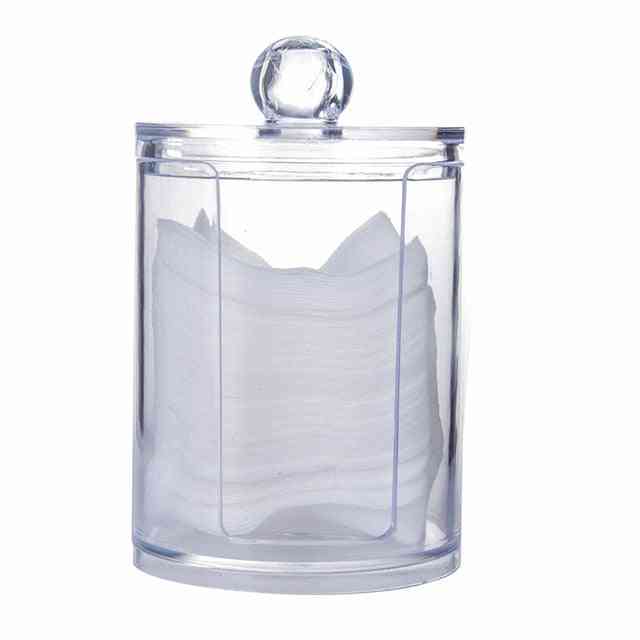 Gjennomsiktig organisator bomullspinne oppbevaringsboks organisator - akryl bomullspute oppbevaringsboks, kosmetisk plastboks