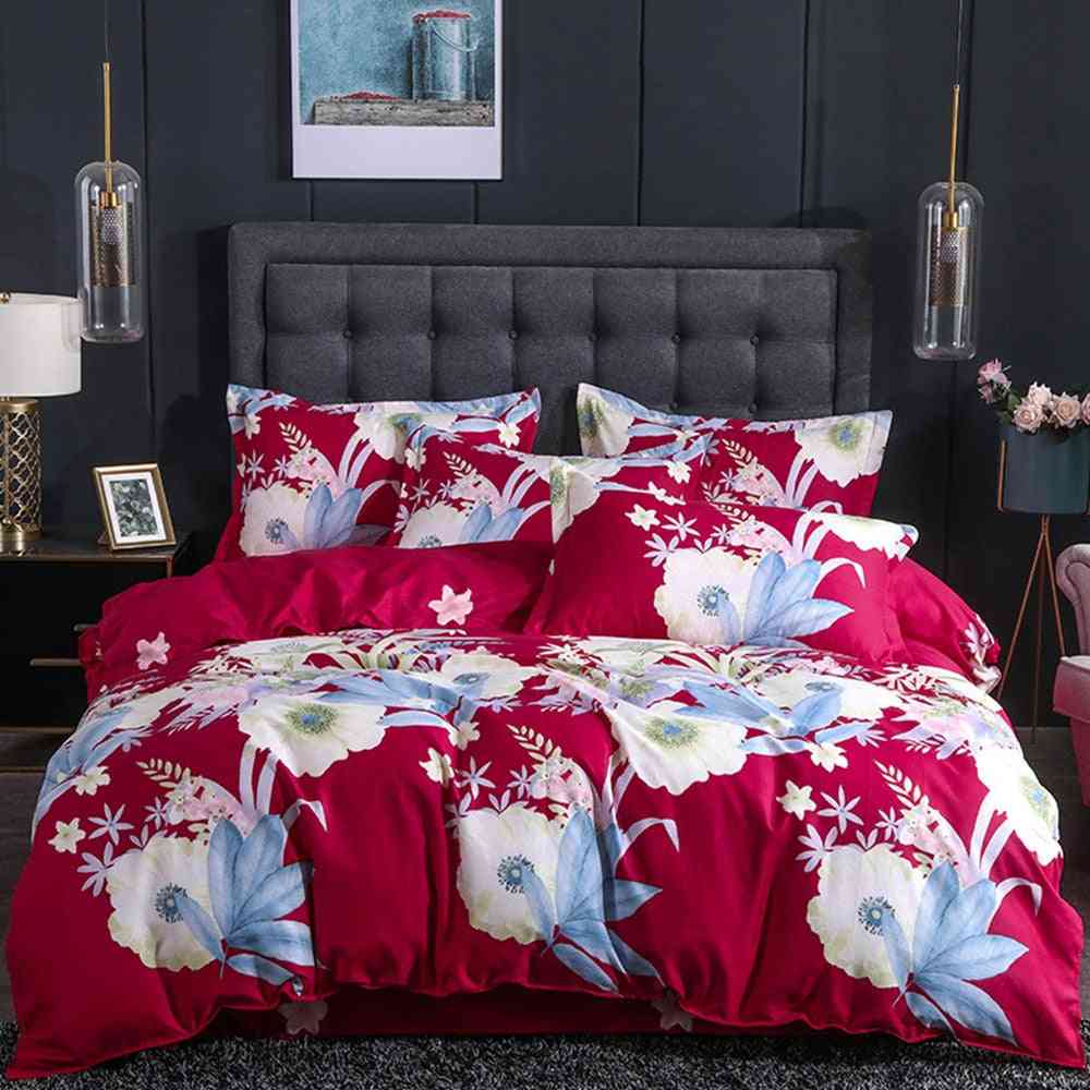 Bettdecke, Bettbezüge für Einzel- und Doppelbett - Bettwäschesets aus Baumwolle mit Kissenbezügen