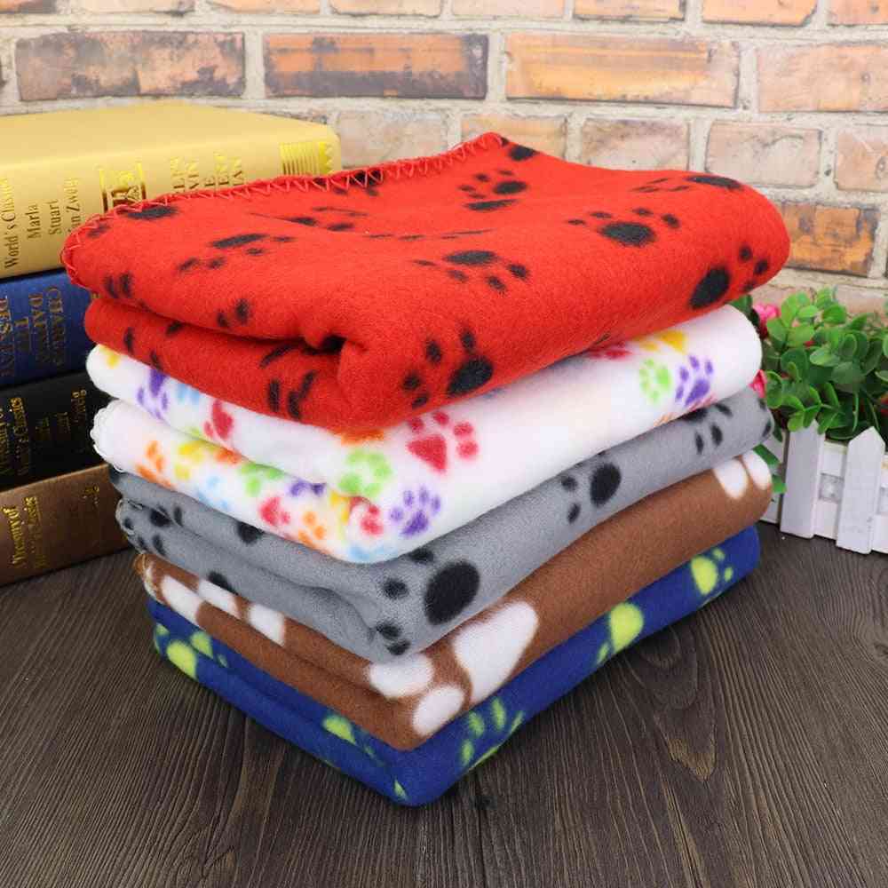 Soft Cute Dog Blanket Winter Warm Cat Dog Bed Mat Print Sleeping Mattress Small Medium Large Dogs Fleece Pet Supplies
