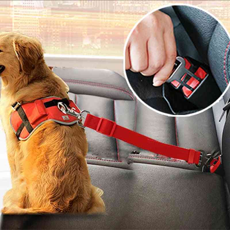 Dog Seat Belt Puppy Car Seatbelt Harness Lead Clip Pet Dog Supplies Safety Lever Auto Traction