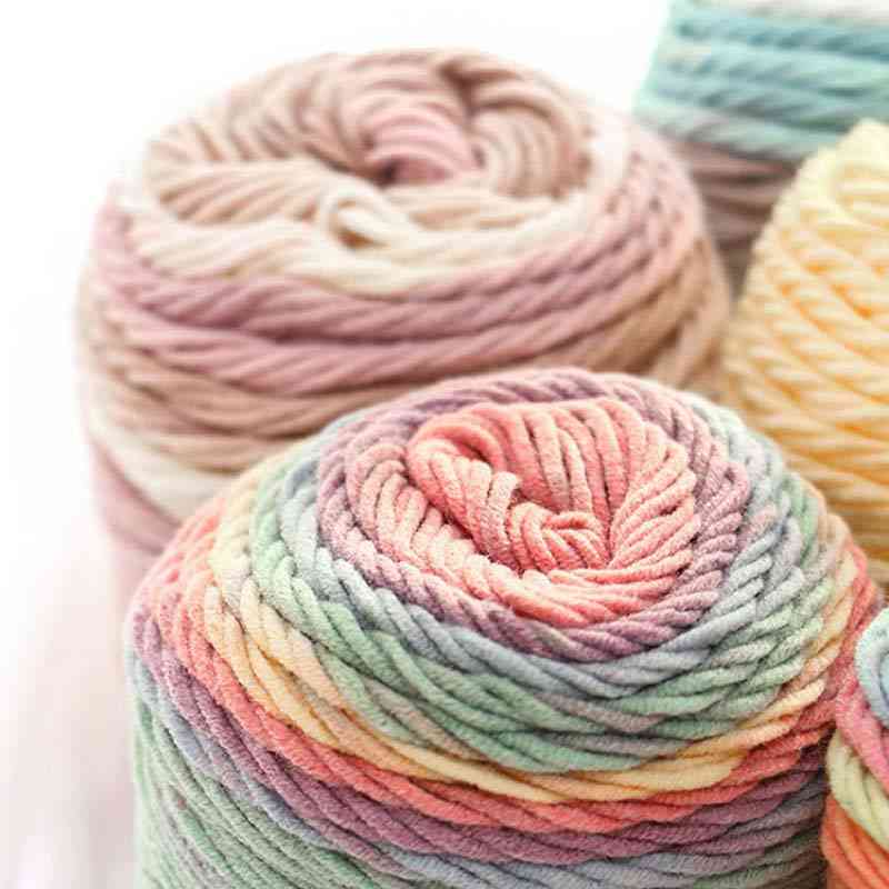 Natural Soft Silk Milk Cotton Thick Yarn Knitting Wool Crochet Thread - Diy Scarves/sweater Knitting Wool Thread