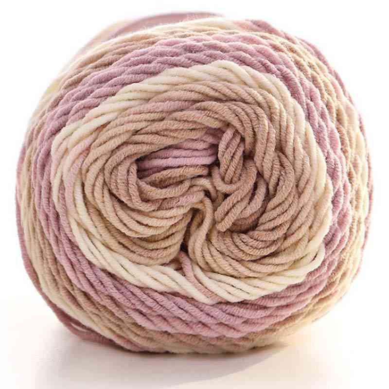 Prírodná mäkká hodvábna mliečna bavlna hrubá priadza pletená vlnená háčkovaná niť - diy šály / sveter pletené vlnené nite