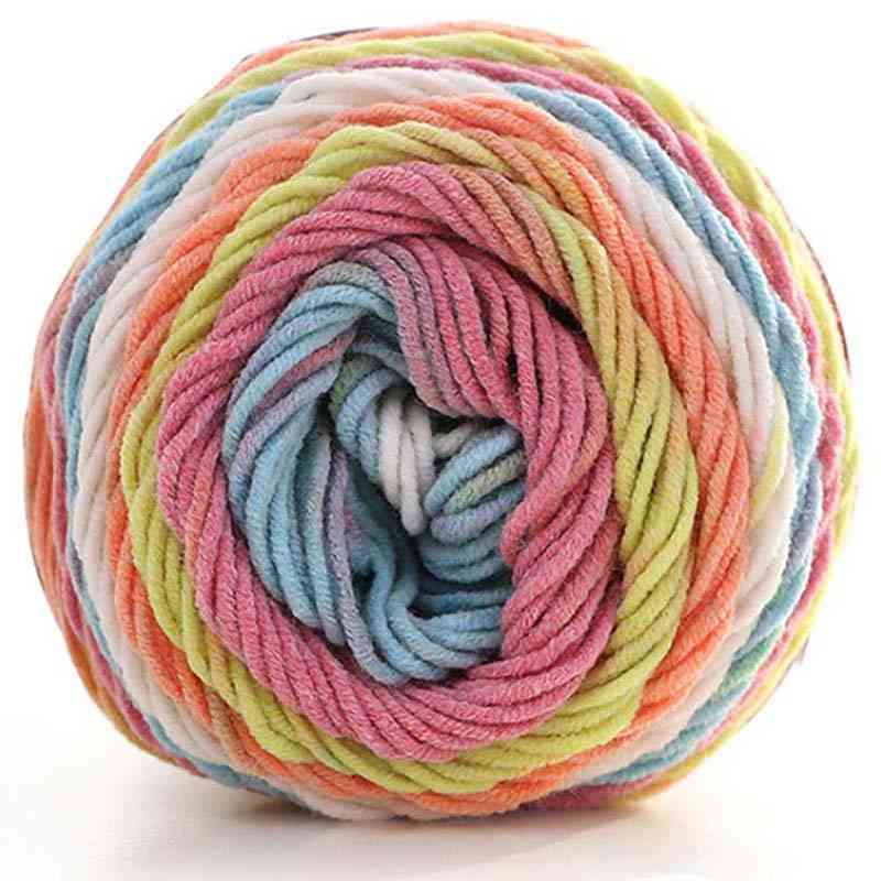Natürliche weiche Seidenmilch Baumwolle dickes Garn Strickwolle Häkelgarn - DIY Schals / Pullover Strickwolle Garn