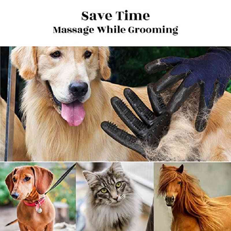 Soft Rubber Pet Hair Remover/grooming Glove For Cats - Dog, Horse Shedding Bathing Massage Brush