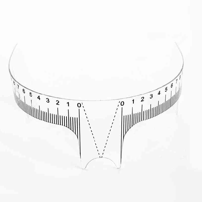 Ferramenta de réguas de sobrancelha semi-permanentes reutilizáveis de 6 estilos usada para medir a posição de tatuagem de sobrancelha microblading