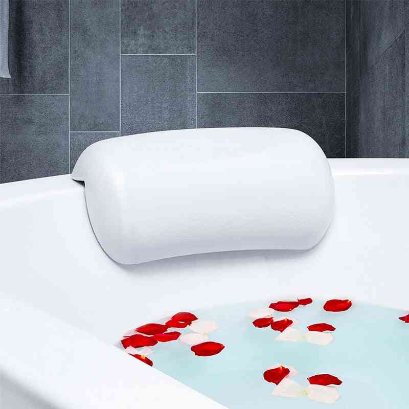 Waterproof Non Slip Spa Soft Bath Pillow, Headrest With Suction Cups