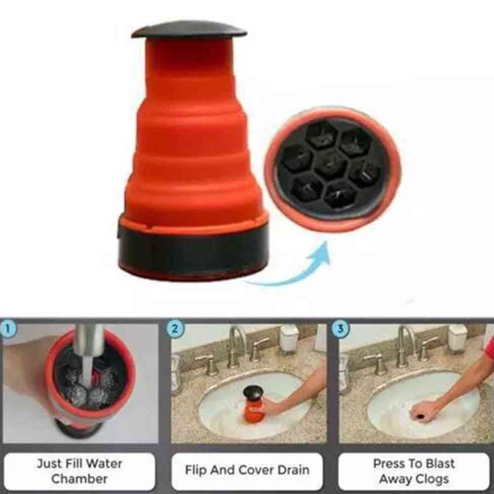 Manual Design, Durable Plunger For Clogged Drains