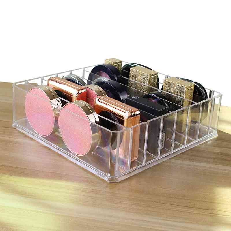Makeup Organizer Storage Box - Cream Clarity Cosmetic Holder, Vanity Cabinet Powder For Display Shelf