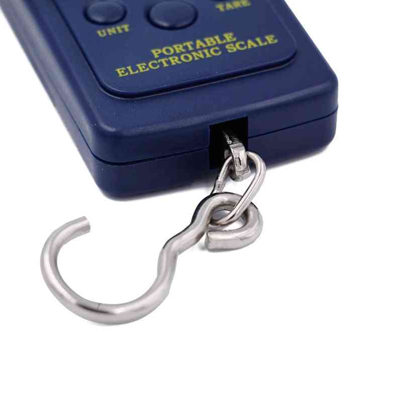 Mini báscula digital electrónica portátil - balanza de peso de bolsillo de pesca colgante Steelyard