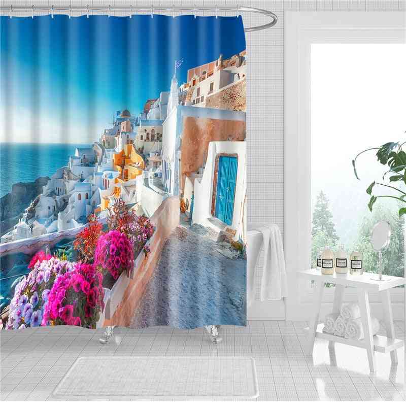 Garden And Flowers Scenery- 3d Printed Shower Curtains
