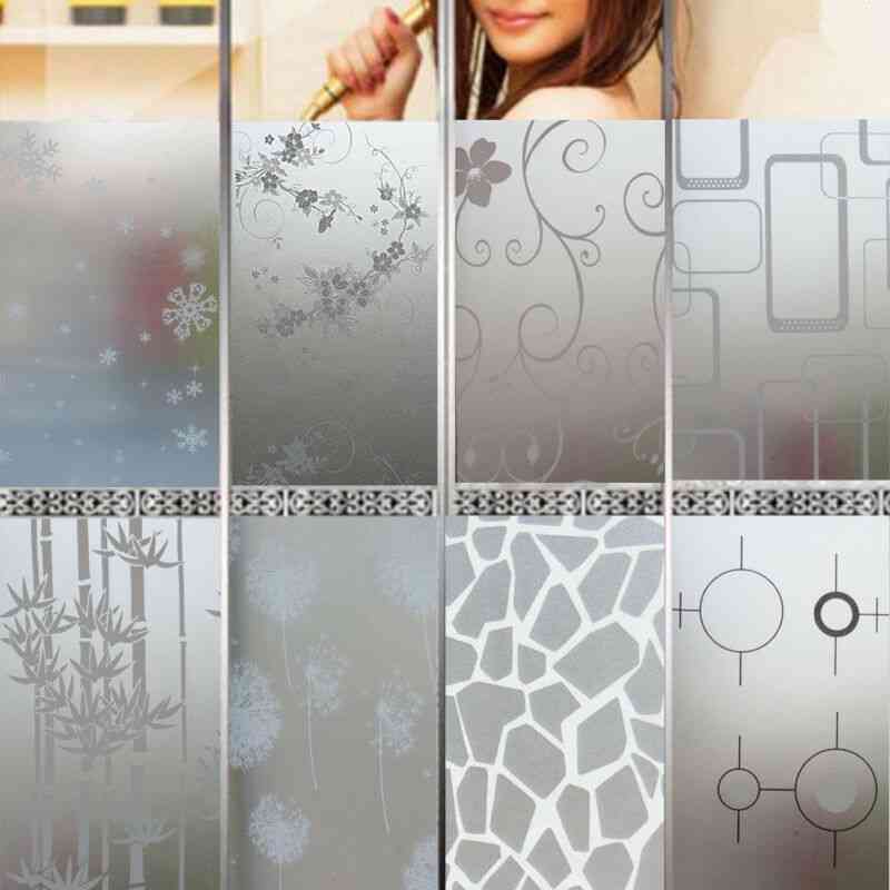 Frosted Opaque Glass Window Film For Privacy Adhesive -  Glass Stickers & Home Decor