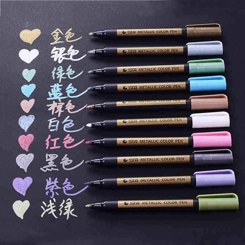 Waterproof Permanent Metallic Marker Pens/colored Highlighters