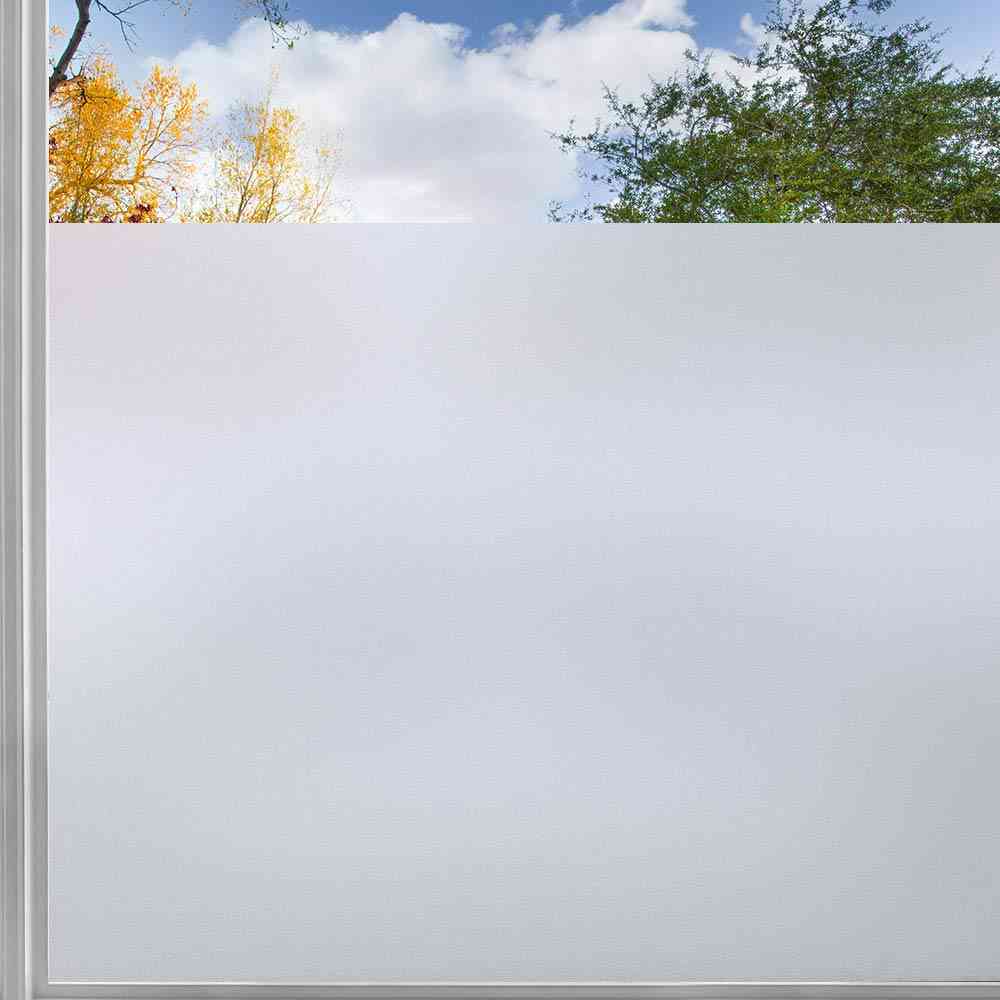 Matt vit frostat fönsterfilm för badrum självhäftande viny static cling privacy glass - 45x300