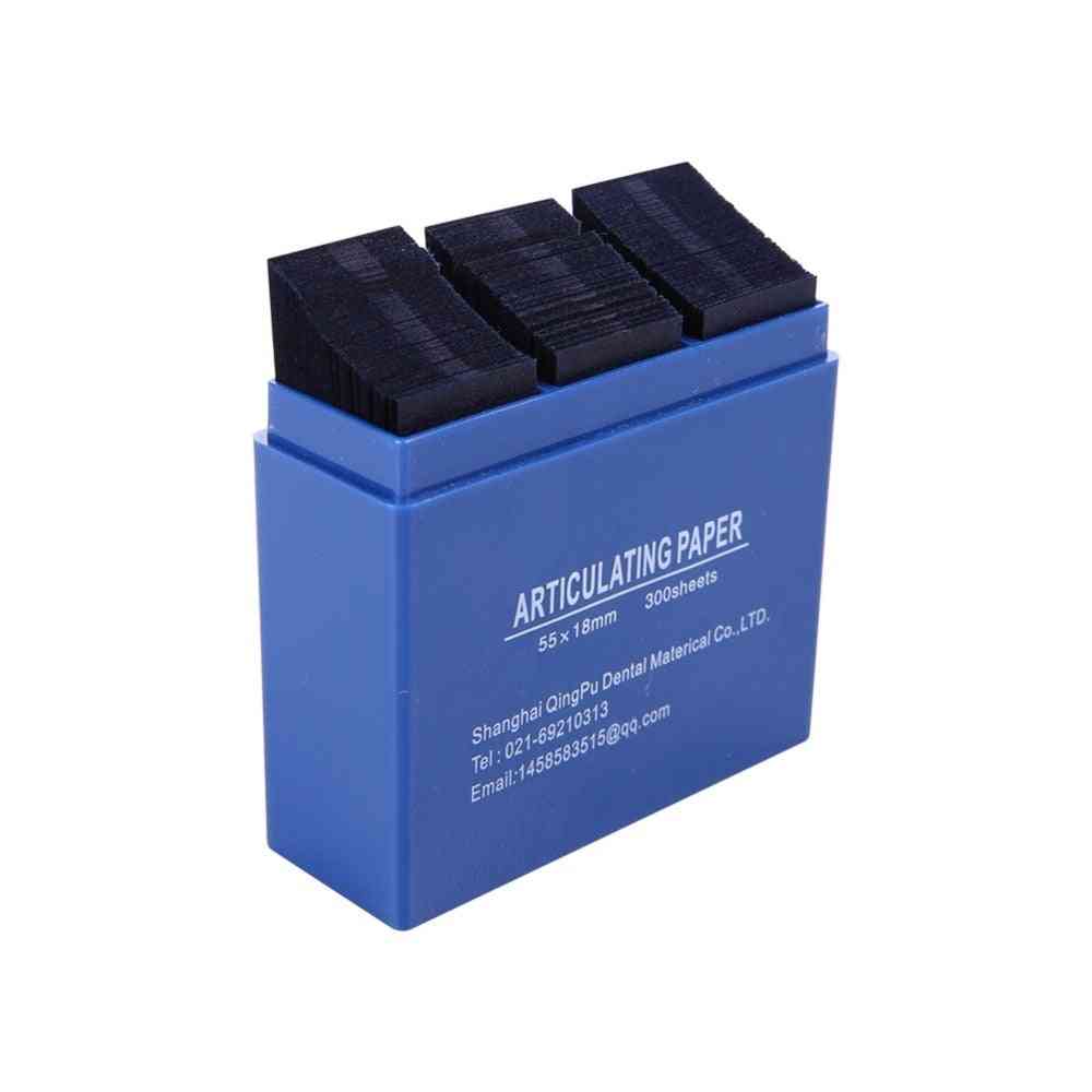 300 Blatt / Karton Zahnartikulierende Papierstreifen - Dentallaborproduktwerkzeug, Aufhellungsmaterial Mundzahnpflege - blau