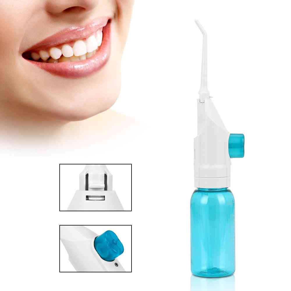 Irygator strumieniowy wodny irygator dentystyczny do zębów wraz z irygatorami do nosa woda do czyszczenia jamy ustnej do nosa - niebieski
