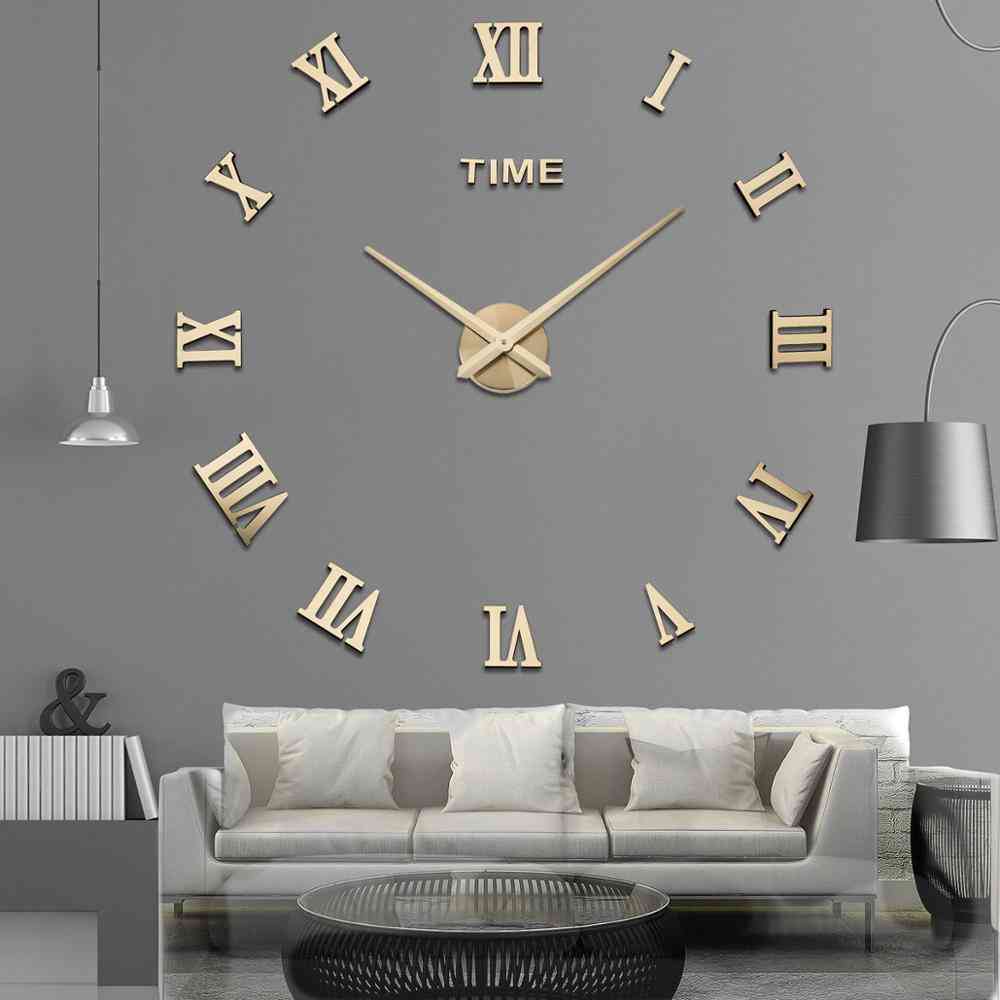 Orologio da parete grande specchio acrilico 3d - orologio al quarzo fai da te orologi still life decorazione domestica moderna, adesivi soggiorno