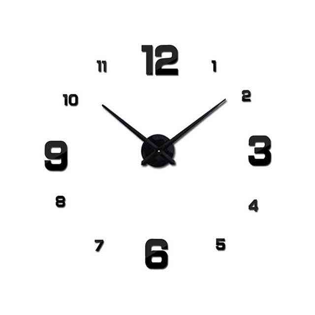 Modern Design Rushed Quartz Super Big Clocks Fashion Watches Mirror Sticker