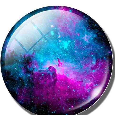 Pianeta luminoso, nebulosa, galassia, magnete decorativo del frigorifero dell'universo - adesivi per bacheche dei magneti del frigorifero