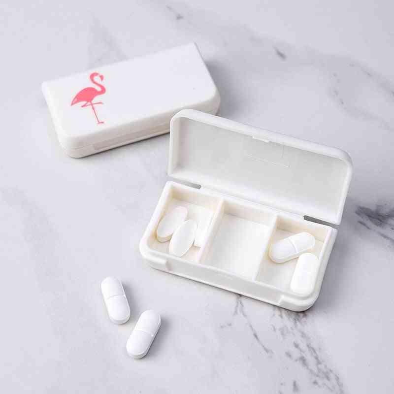преносима кутия за хапчета, кутия за хапчета за лекарства, кутия за медикаменти за пътуване седмично лекарство мини сладка пластмасова кутия за хапчета
