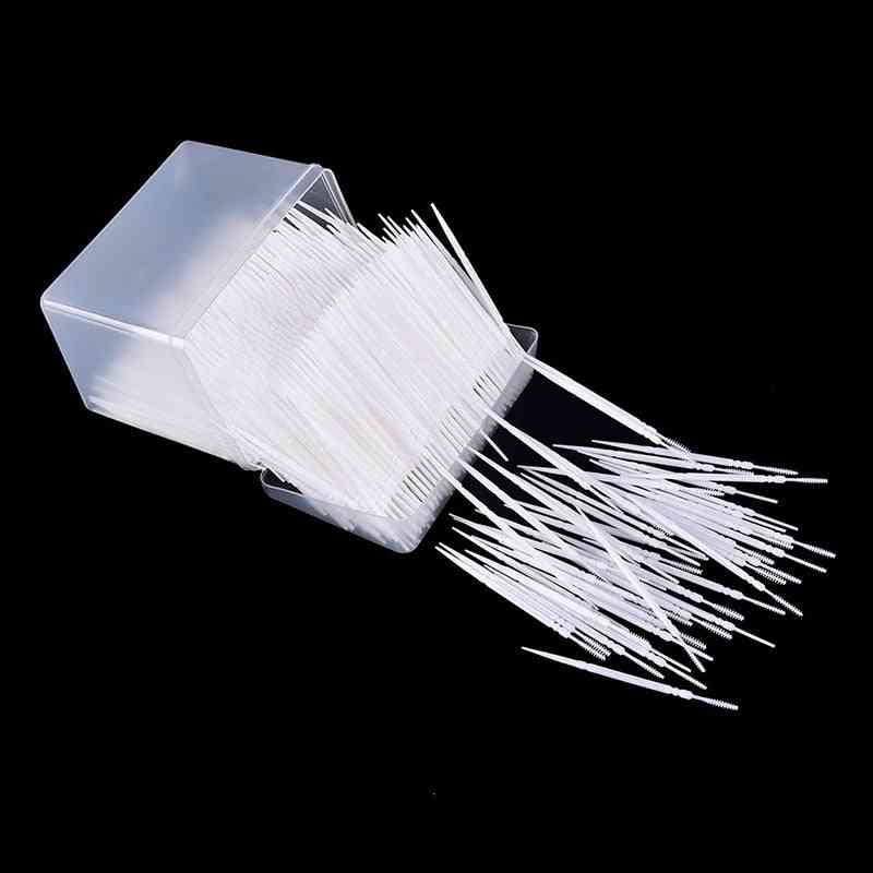 1100pcs gomma filo interdentale in plastica a doppia testa spazzolino stuzzicadenti denti detergente orale