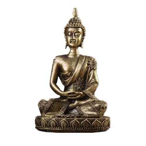 Natur sandsten india buddha staty - fengshui sittande buddha skulptur statyer vintage heminredning