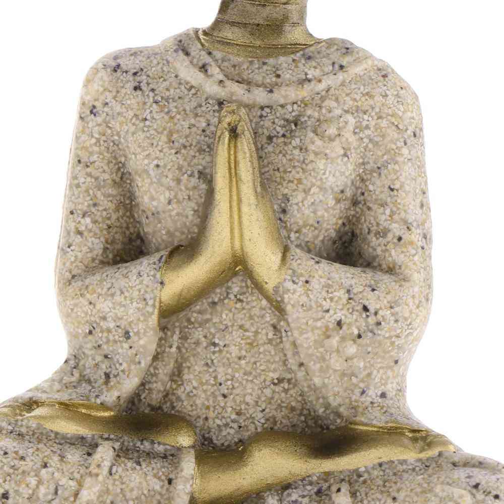 Színárnyalatos meditáció buddha szobor - kézzel készített figurameditációs miniatúrák
