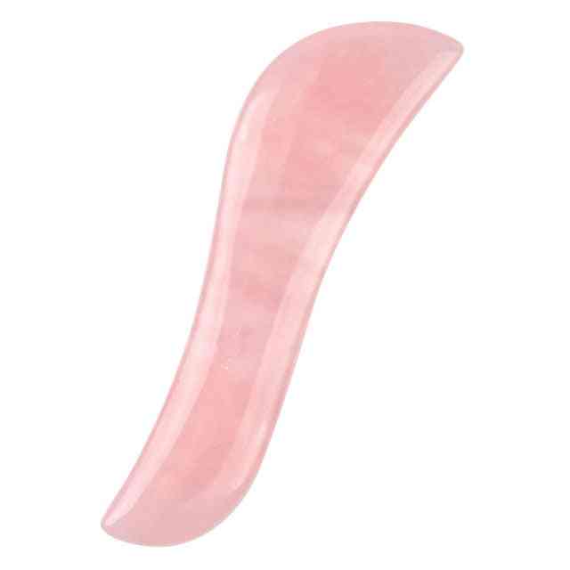 Piedra de masaje de cuarzo rosa natural - herramienta de spa facial