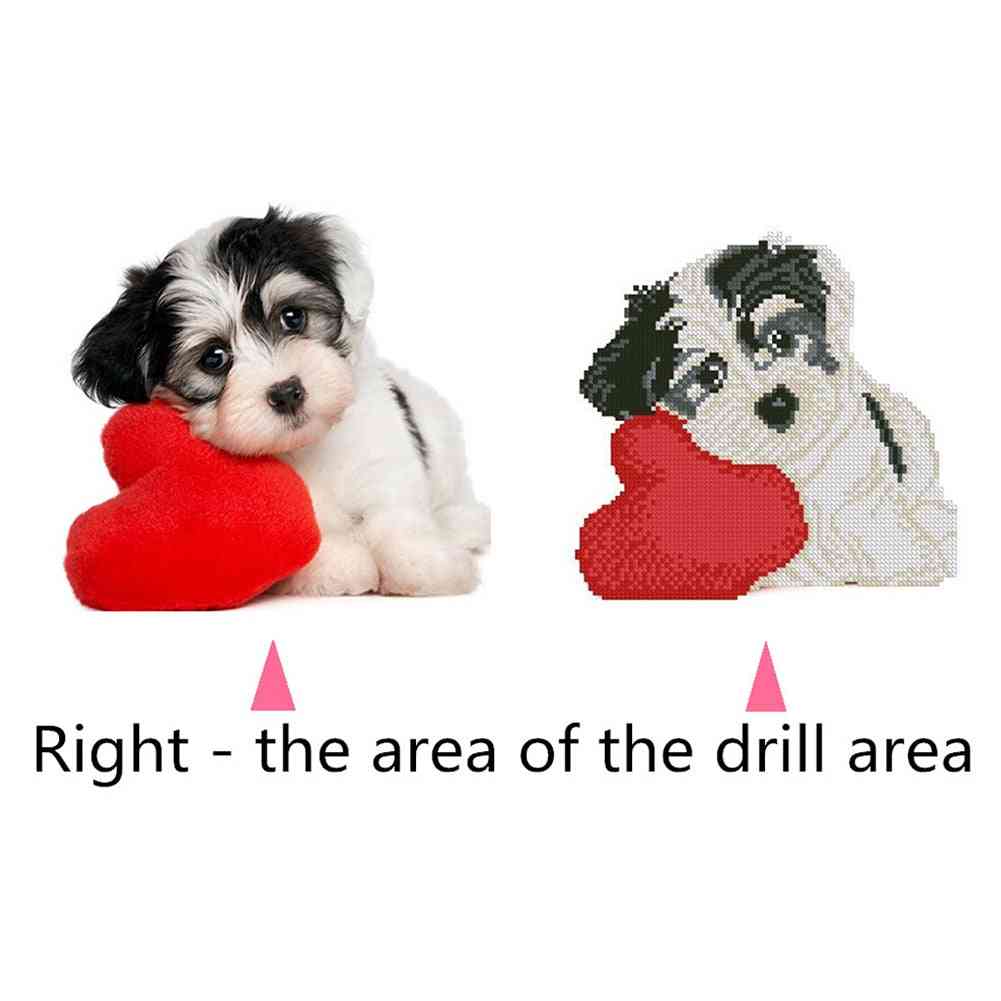 Love Dog Design Full Round Drill Handmade 5d Diy Painting Embroidery