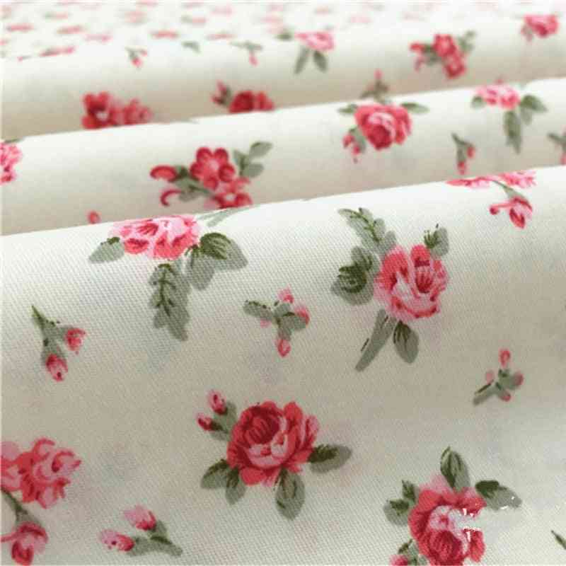 Twill Flower Fabrics For Diy Sewing Textile - Tissue Patchwork Bedding And Quilting
