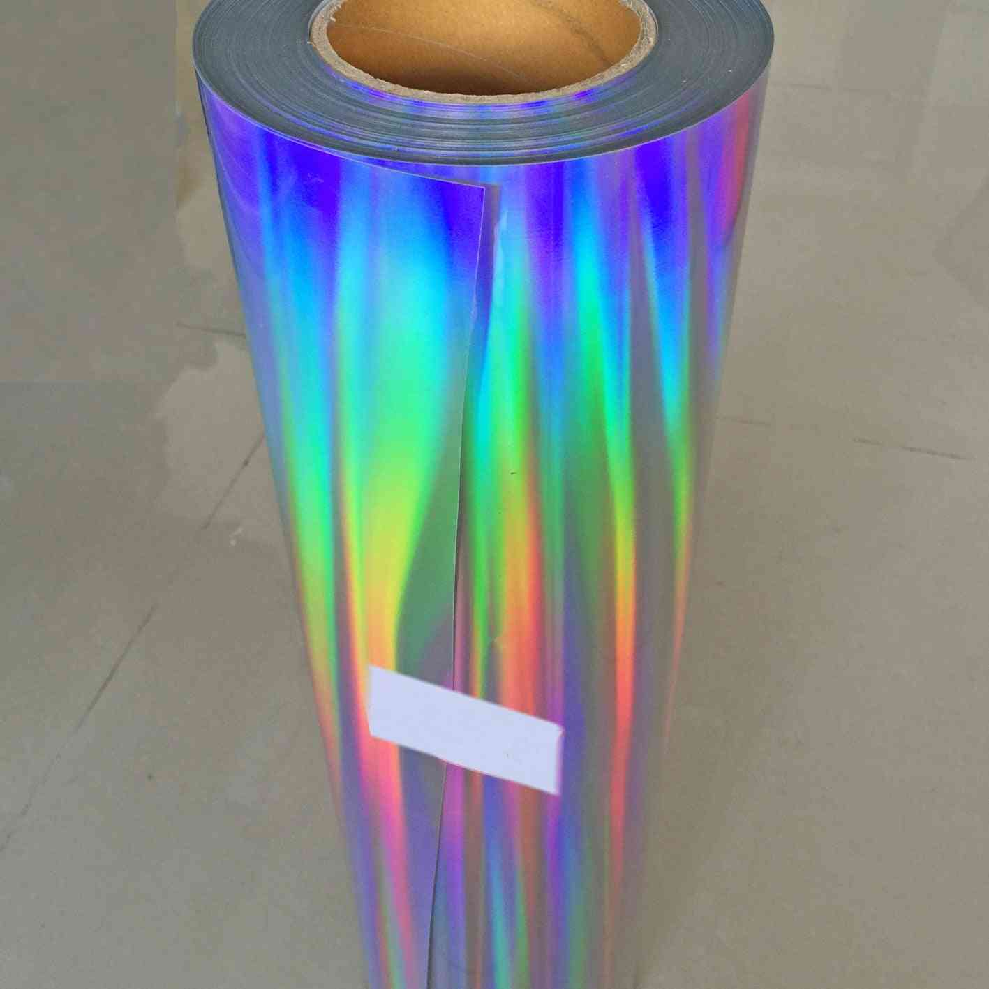 Laser Heat Transfer Vinyl Hologram Rainbow Pvc Press Iron On Htv Film