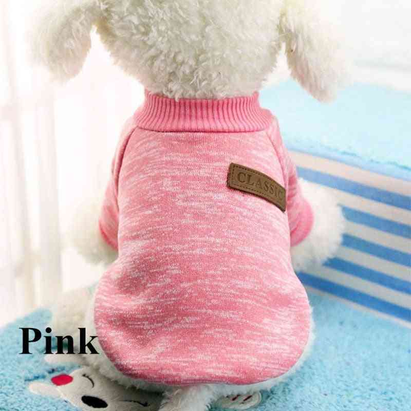 Classic Warm Dog Clothes Puppy Pet Cat Clothes Sweater Jacket Coat Winter Fashion Soft For Small Dogs