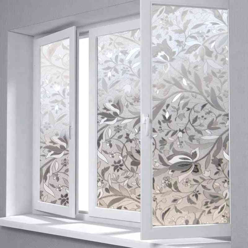 Electrostatic 3d  Frosted Decorative Self Adhesive Glass Sticker