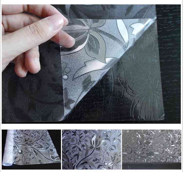 Electrostatic 3d  Frosted Decorative Self Adhesive Glass Sticker