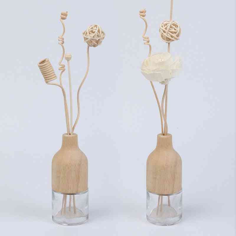 Wavy Wooden Reed Diffuser 5pcs - No Fire Aroma Diffuser Sticks, Home Fragrance Aromatherapy Cane Room Decoration