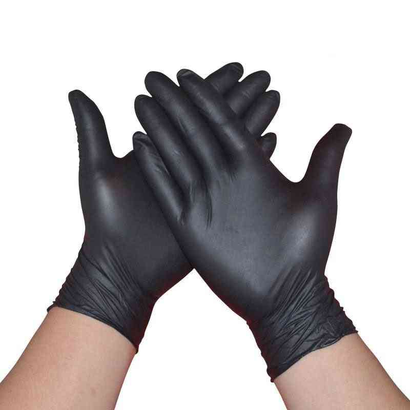 Zwarte nitril wegwerphandschoenen poedervrij ambidexter voor huishoudelijke reiniging industrieel gebruik tattoo latex handschoenen