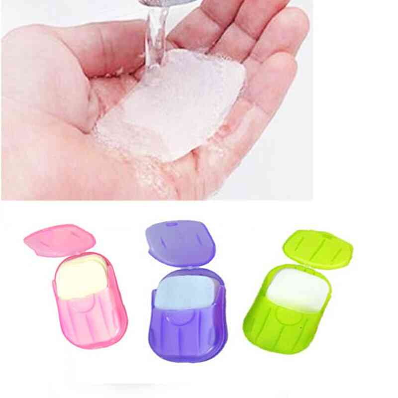 1pcs Convenient Washing Hand Wipes - Travel Scented Slice Sheets, Foaming Box Paper Soap