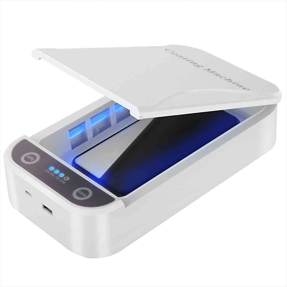 Portable Uv Sterilizer Cellphone Sanitizer Disinfection Box With Usb Cable Dual Uv Lights For Any Small Items