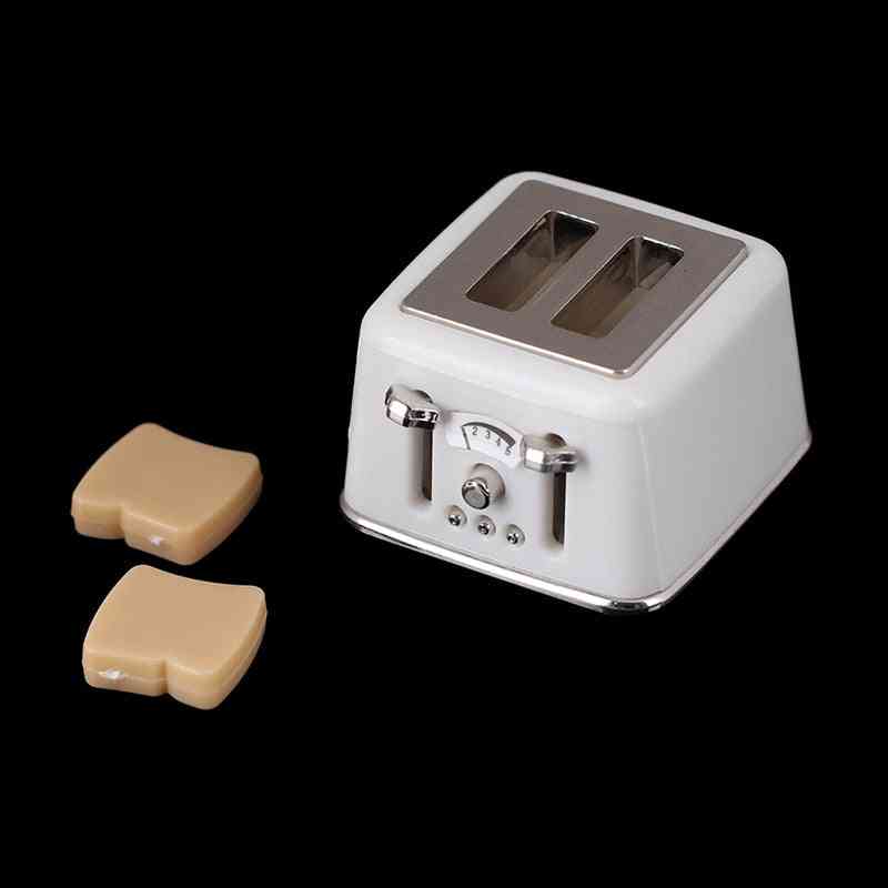 Brotmaschine im Maßstab 1:12 mit Toast Miniatur niedlichen Dekorationen Toaster Puppenhaus Mini Zubehör 4 Arten