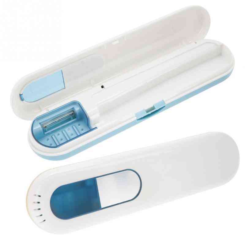 Bærbar antibakterier tannbørste sterilisatorboks - tannbørste ren desinfeksjon batteridrevet oral hygiene