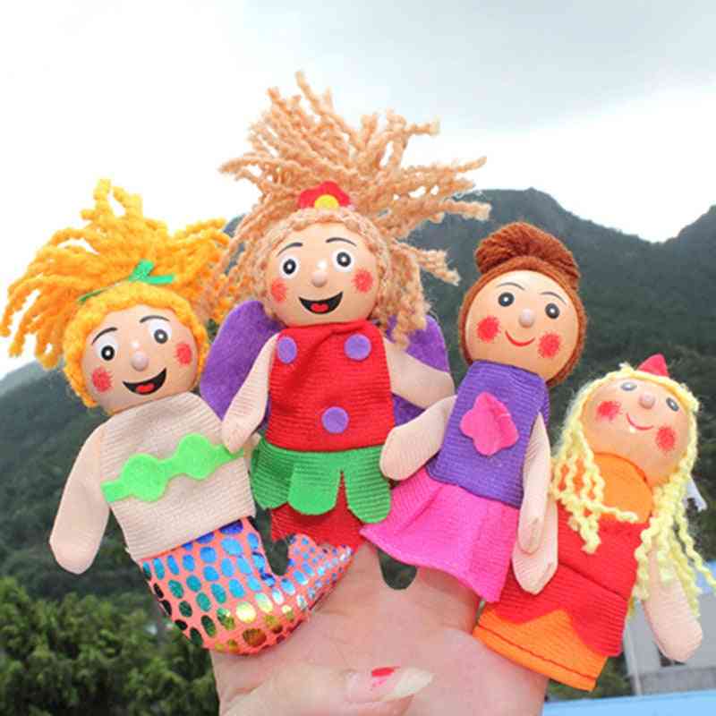 Story Telling Finger Puppet - Three Pigs Mermaid, Castle Princess Cartoon For
