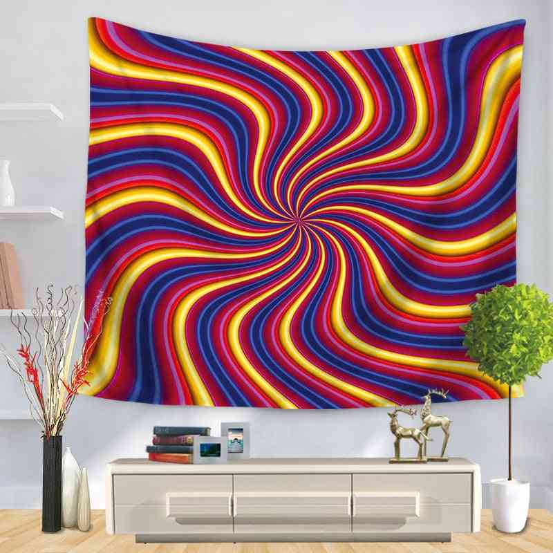 Geometric Colorful Polyester Wall Hanging Tapestry
