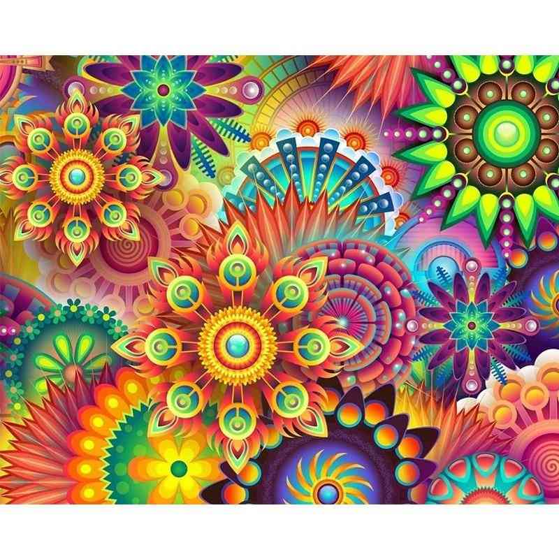 Diy schilderen op nummer kleurrijke bloemen voor moderne wall art decors handbeschilderd diy cadeau