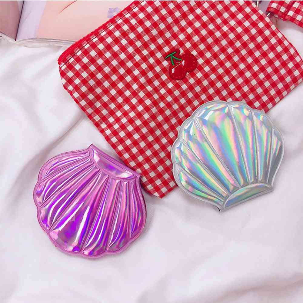 Magnifying Laser Color, Double Sides, Shell Shape Makeup Mirror